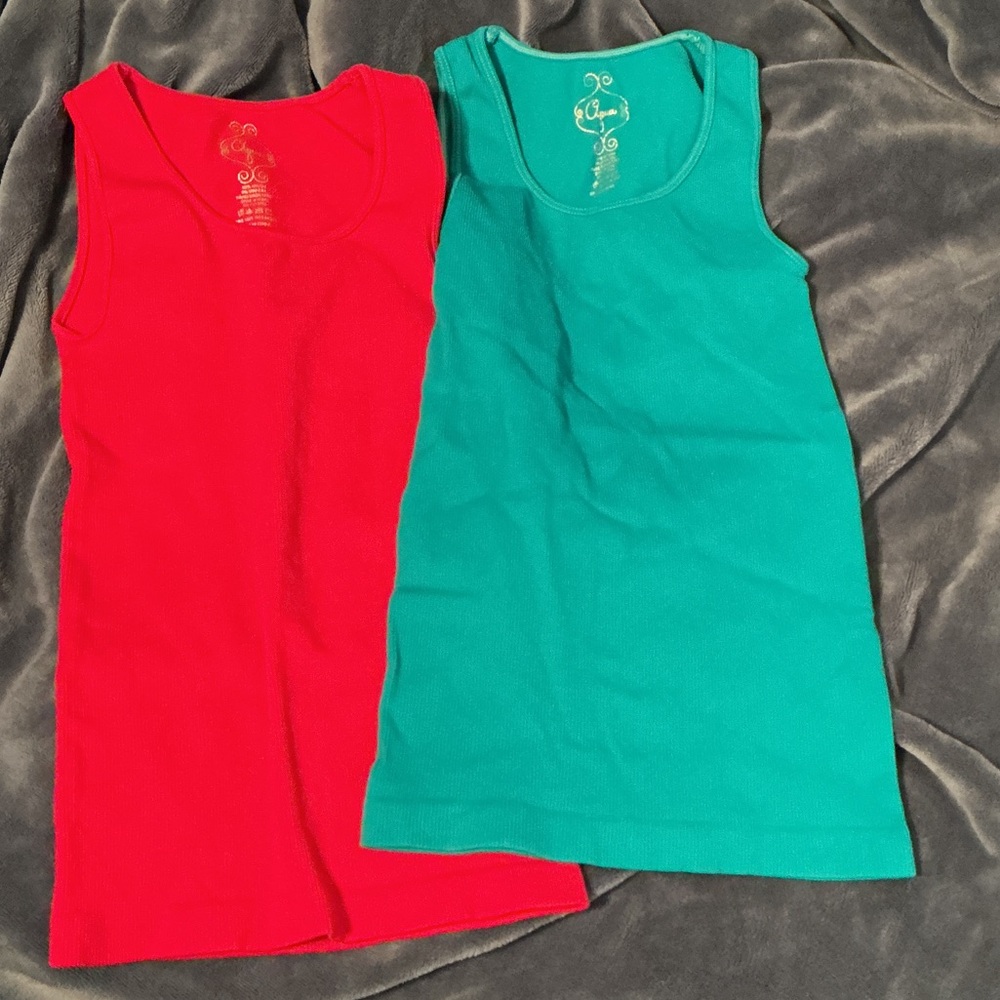 Aqua Kids Tank Tops - Red and Teal